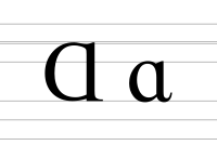 The letter Latin alpha with a script-a shape, as in the International phonetic alphabet