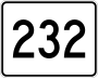 Route 232 marker