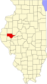 Schuyler County's location in Illinois