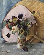 A Study of Pansies and a Japanese Fan, c. 1887