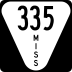 Mississippi Highway 335 marker