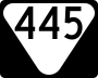 State Route 445 marker