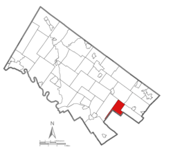 Location of Springfield Township in Montgomery County, Pennsylvania