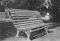 The bench at the Gorky Park (Taganrog), summer of 1942. The inscription reads: "Nur fuer Deutsche" (Only for Germans).