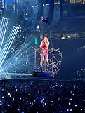 Swift performing "Delicate" on her Reputation Stadium Tour