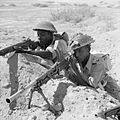 1st Battalion, Caribbean Regiment soldiers armed with a Lee-Enfield No. 4 rifle and Bren light machine gun training in Egypt in 1945