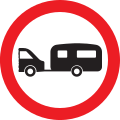 Towed caravans prohibited
