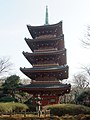 Image 28The five-story pagoda of Kan'ei-ji, which was constructed during the reign of Tokugawa Hidetada and required the building of the Kimon (Devil's Gate) (from History of Tokyo)