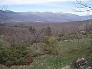 Versante sud-est della zona centrale dei Monti Carpetani visto dalla valle del Lozoya.