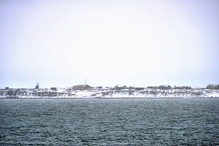 View of the Arctic research station on Wiese Island.