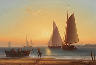 William Joy, Shipping off the coast at dusk (undated)