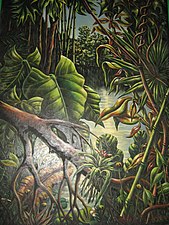 Jungle River (Indochina landscape), oil on wood, 1958.