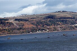 Les Éboulements (Municipalité), paroisse L’Assomption-de-la-Vierge, du traversier vers l'île