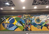 Painel “Comemorações dos 500 anos dos Descobrimentos”, no Aeroporto Internacional Antônio Carlos Jobim, no Rio de Janeiro (Brasil)