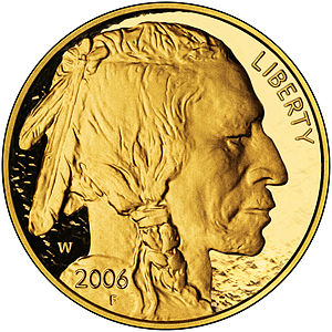 American Buffalo coin, obverse, from the United States Mint