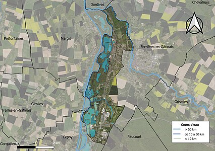 Carte orthophotographique de la commune en 2016.