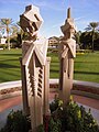 Replicas of the Midway Gardens Sprites, located at the Arizona Biltmore Hotel, Phoenix, Arizona