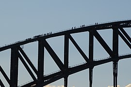 Des personnes traversant Harbour Bridge. Juillet 2018.