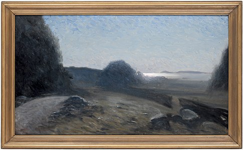 "Landskap", 1924, signerad o daterad 24, 62 x 110 cm.