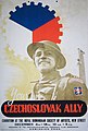 Poster with Sgt. Jan Hrubý, who died in the fight with German troops in the crypt of the Church of Saint Cyril and Methodius