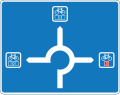 F21.4: Map-type advance direction sign