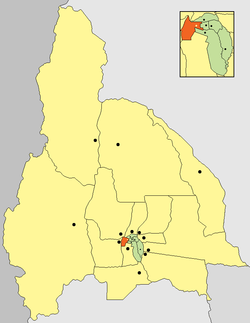 location of Departamento Rivadavia in San Juan Province