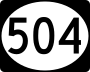 Highway 504 marker