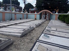 Graveyard at the Basilica of the Holy Rosary in Bandel, West Bengal.