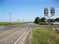 Intersection of FM 1160 and FM 2546 at Hahn