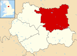 Leeds shown within West Yorkshire
