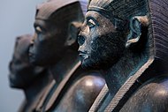 Room 4 – Three black granite statues of the pharaoh Senusret III, c. 1850 BC