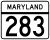 Maryland Route 283 marker