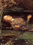 Ophelia (1852), dettaglio