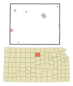 Location within Mitchell County and Kansas