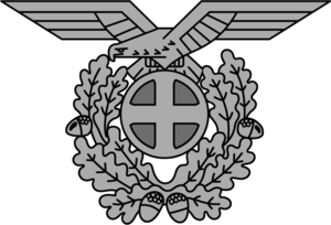 Emblem of Statspolitiet contained Nasjonal Samling's sun cross with eagle.