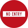 New Zealand and Fiji no entry sign