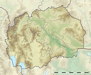 Vodno na zemljovidu Sjeverne Makedonije