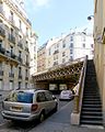 Escalier d'accès à la rue du Rocher.