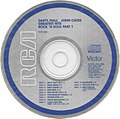 Standard "Blue Ring" RCA Victor label used on early US CDs from 1983 through 1987. Some reissues on this label change the ring and print color from blue to black