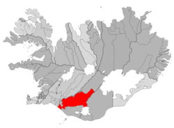 Location of the Municipality of Rangárþing ytra