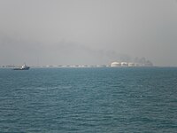 Oil tanks in port