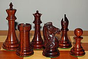 Staunton pieces made of rosewood