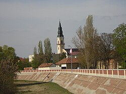 View of Kunszentmarton's centre with Körös