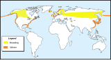 Aire de répartition du Grèbe esclavon