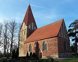 Medieval village church in Stäbelow