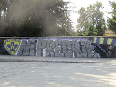 Football related graffiti in Maribor, Slovenia