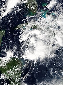 A disorganized tropical depression over Cuba.