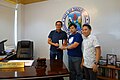 The project team thanks the Vice-Mayor of Tacloban Hon. Jerry Yaokasin (left) for providing the venue.
