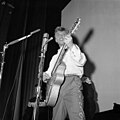 Image 10Tommy Steele, one of the first British rock and rollers, performing in Stockholm in 1957 (from Rock and roll)