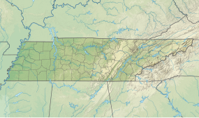 Map showing the location of Montgomery Bell State Park